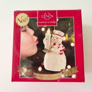 Lenox Blow Out The Lights Snowman Ornament